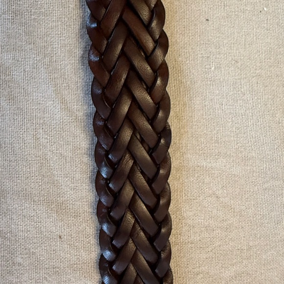 Coach Braided Brown Leather Belt with Gold Buckle Unisex Size Small.‎ NWOT - Picture 2 of 3